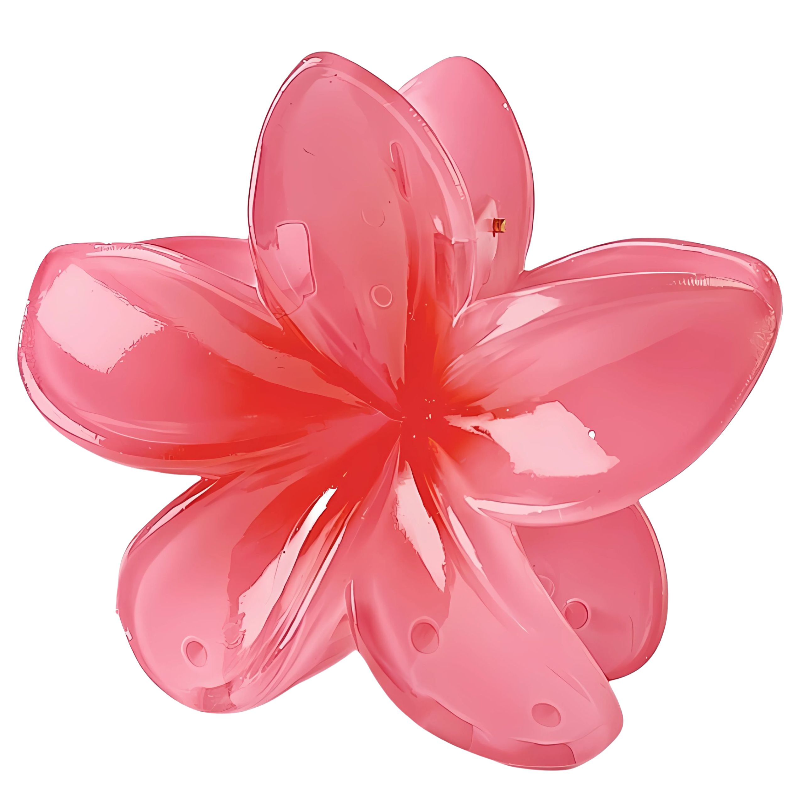 Klamra do włosów spinka kwiat różowa - letnia, pewnie trzyma włosy