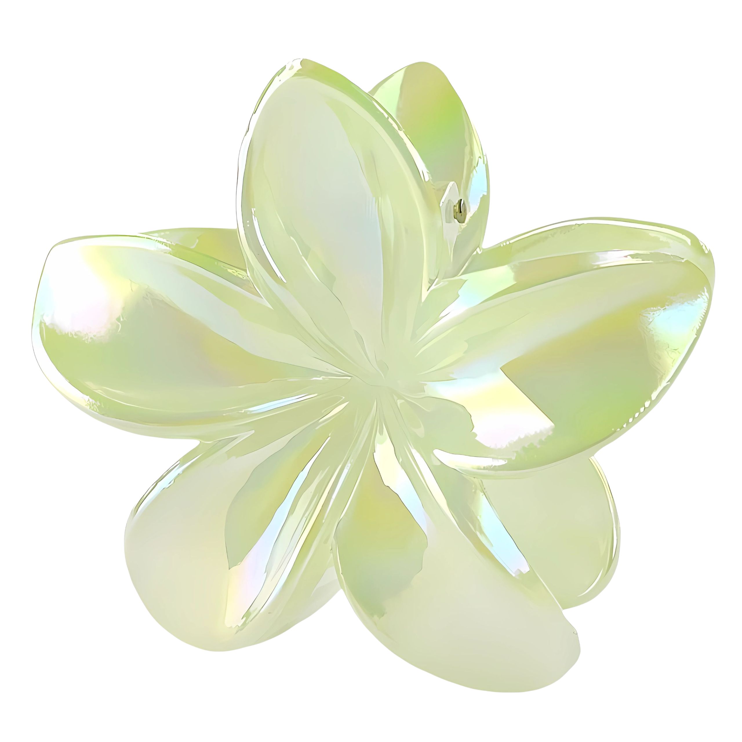 Klamra do włosów spinka kwiat zielona - letnia, pewnie trzyma włosy