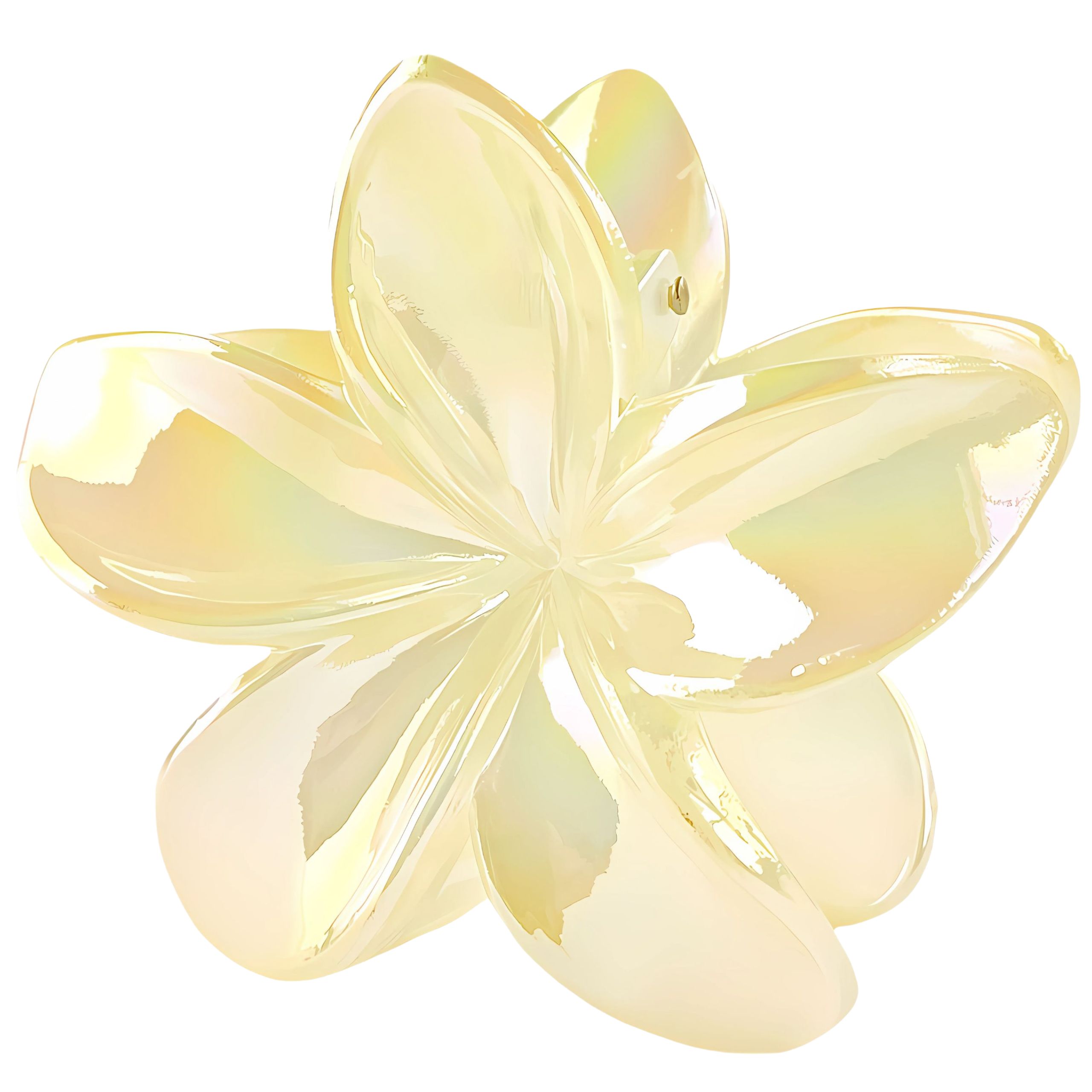 Klamra do włosów spinka kwiat żółta - letnia, pewnie trzyma włosy