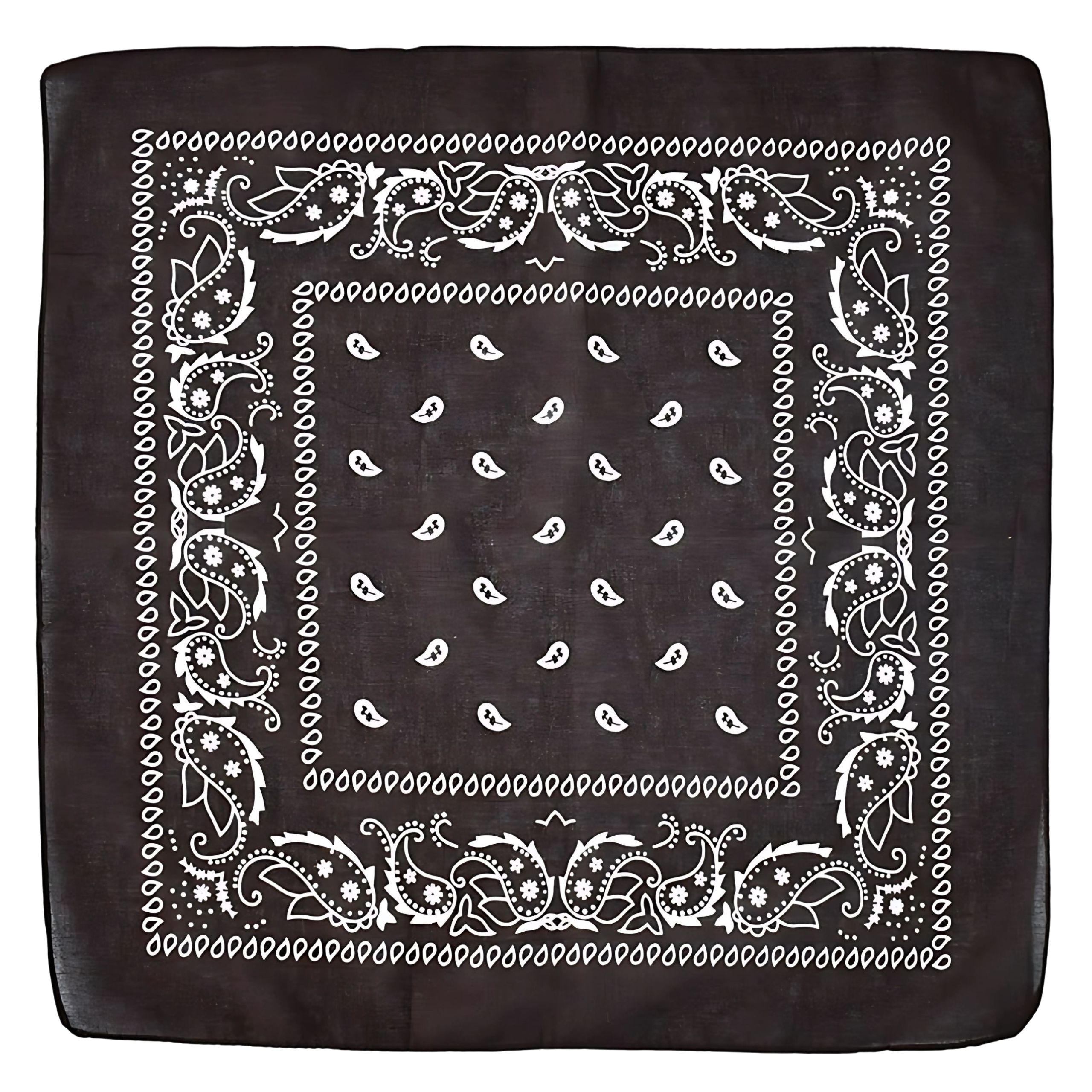 Chusta bandana na głowę brązowa na szyję włosy - bawełniana, oddychająca