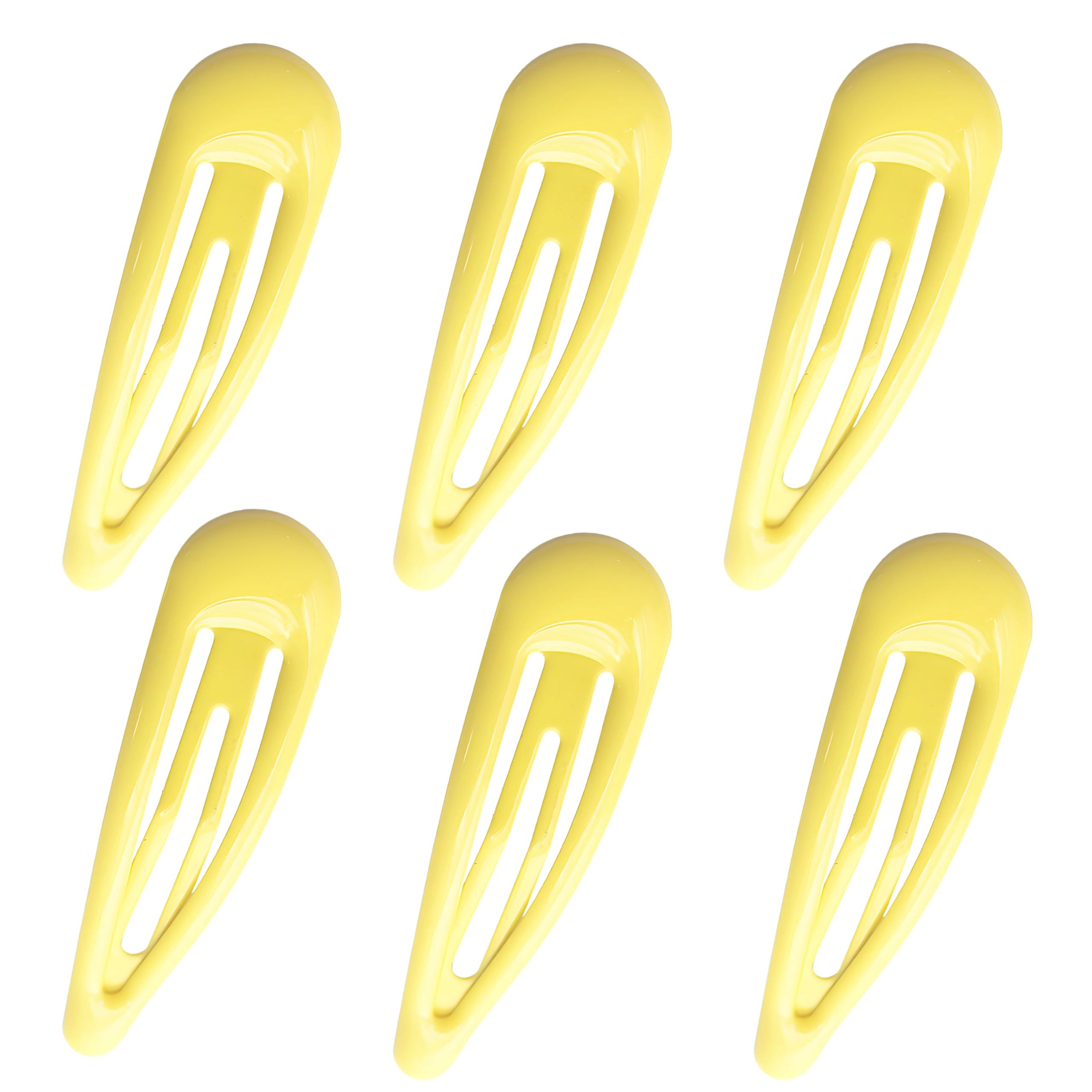 Spinki do włosów żółte zestaw 6 sztuk - lakierowane, dobrze trzymają włosy
