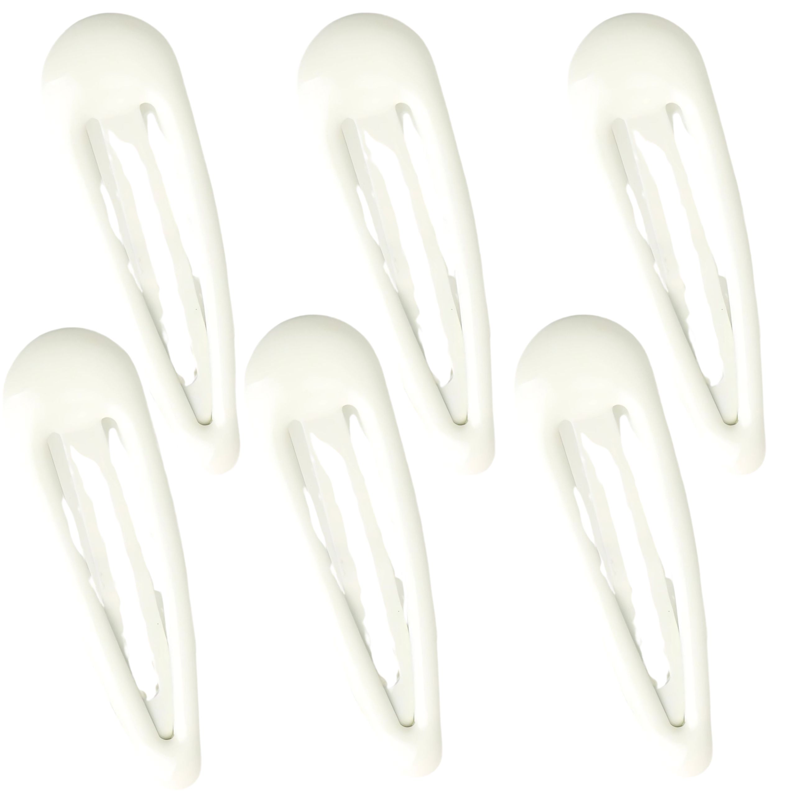 Spinki do włosów białe zestaw 6 sztuk - lakierowane, dobrze trzymają włosy