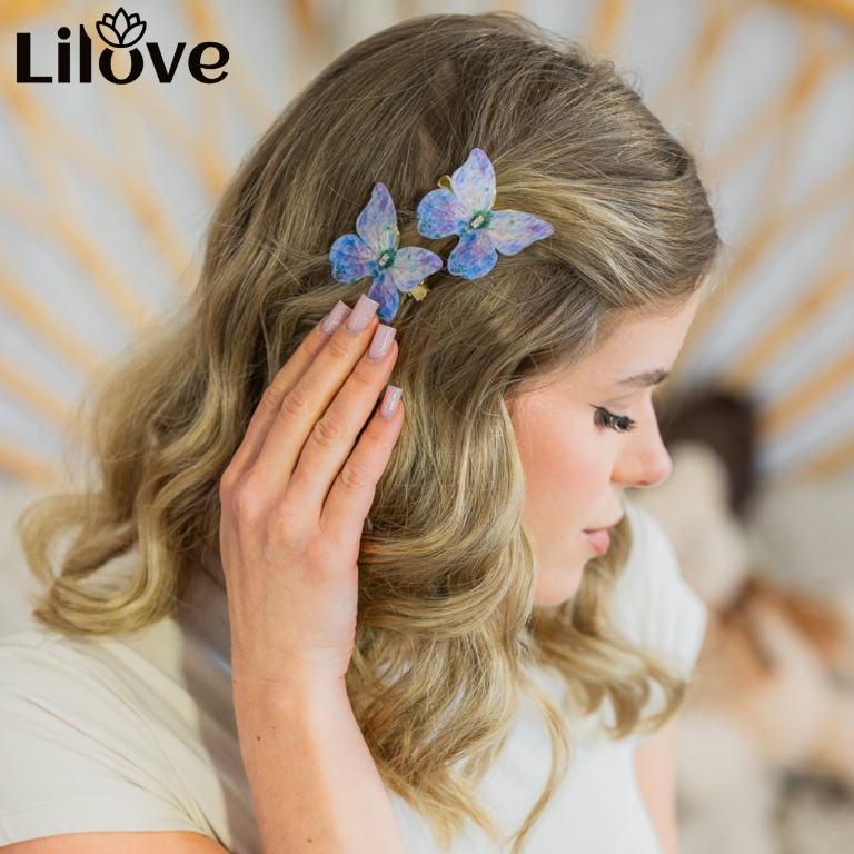 Spinka do włosów złota 2 szt. z cyrkoniami - ozdobna, w wiosennym stylu