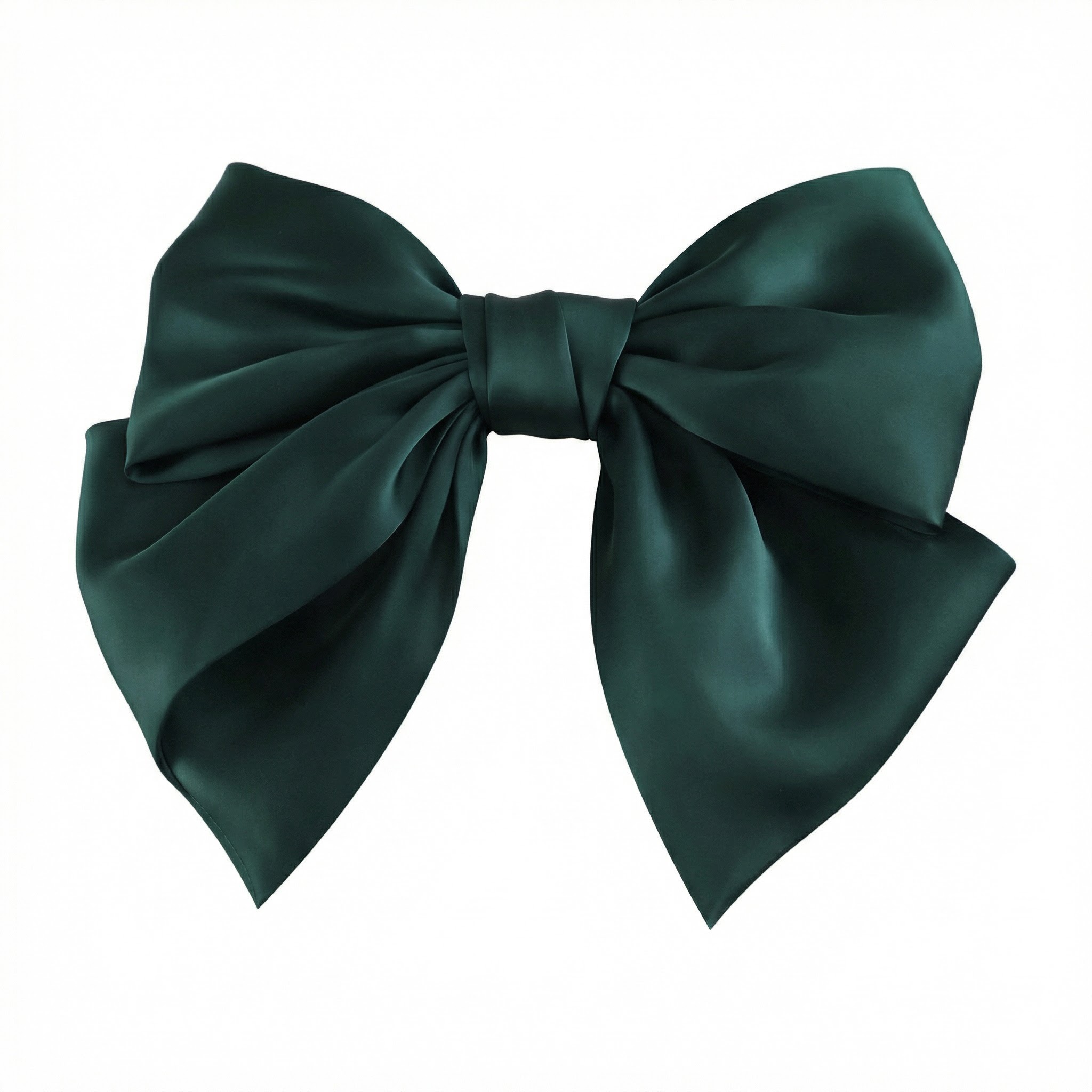 Spinka do włosów z zieloną kokardą damska satynowa - ozdobna przykuwa wzrok