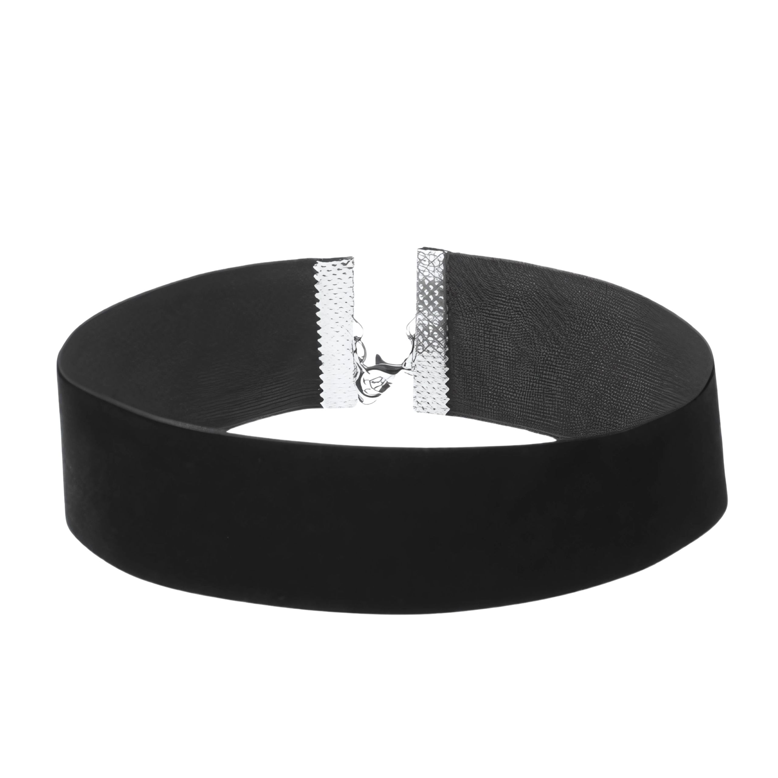 Choker naszyjnik czarny srebrny regulowany na szyję - aksamitny, elegancki