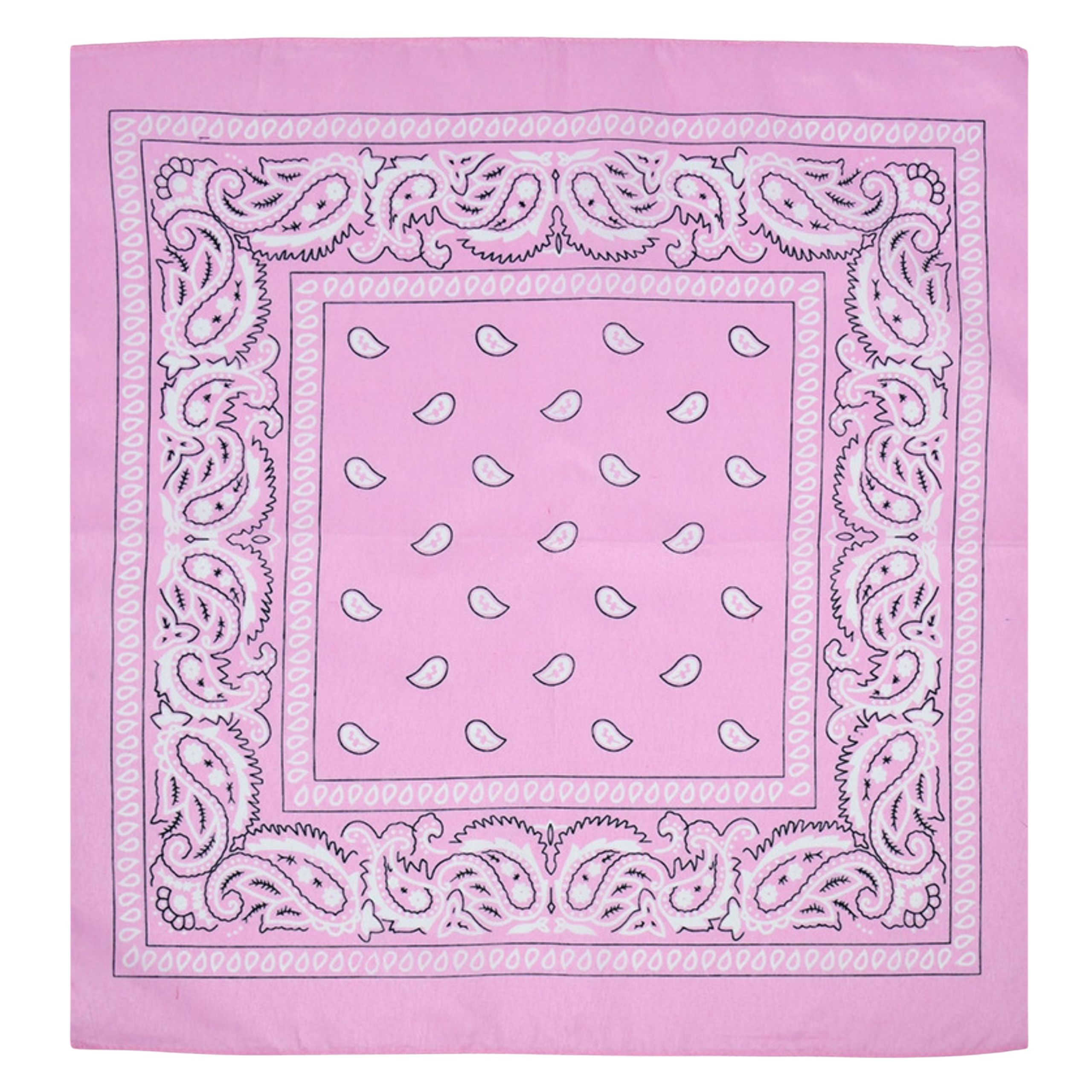 Chusta bandana na głowę różowa na szyję do włosów - bawełniana, oddychająca
