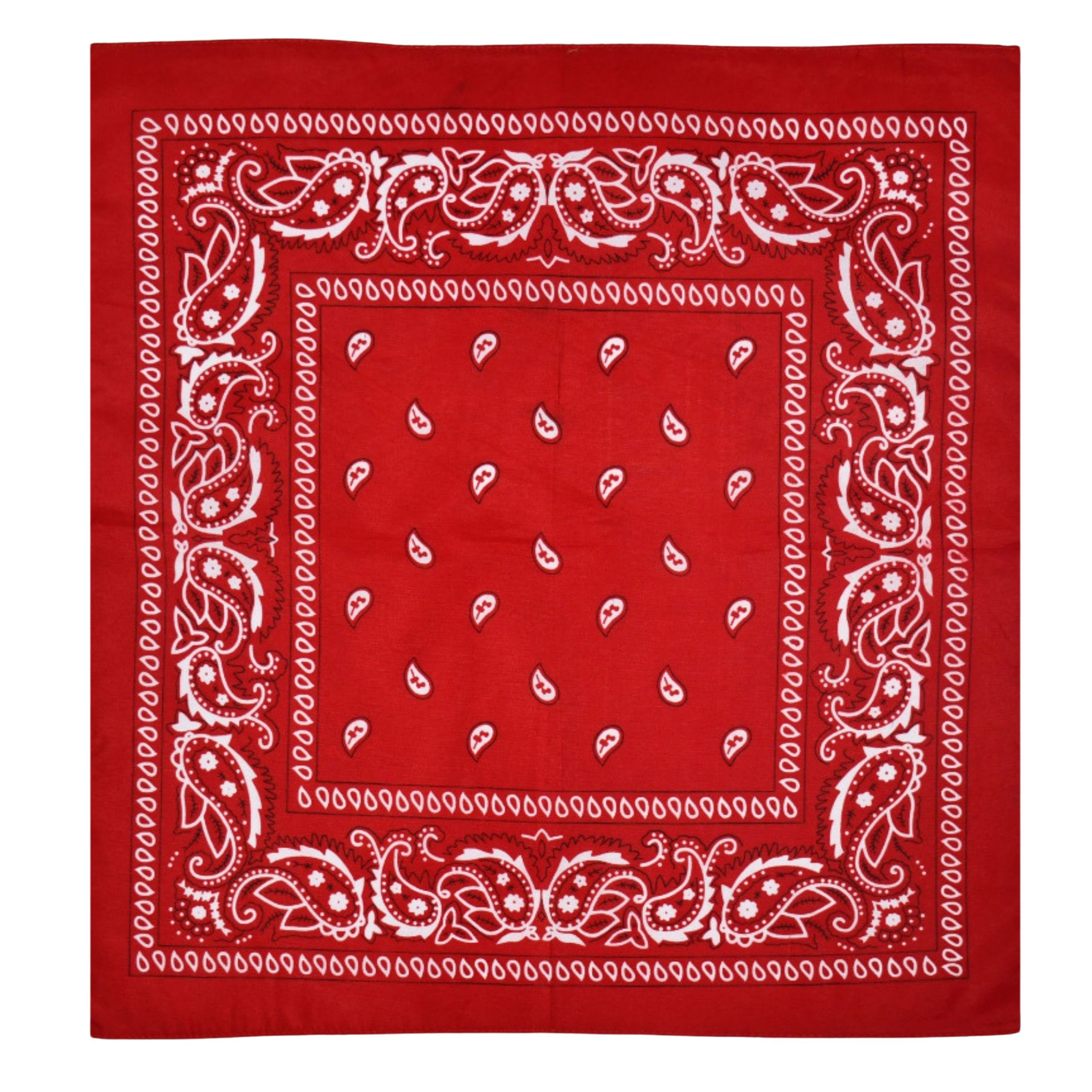 Chusta bandana na głowę czerwona na szyję włosy - bawełniana, oddychająca