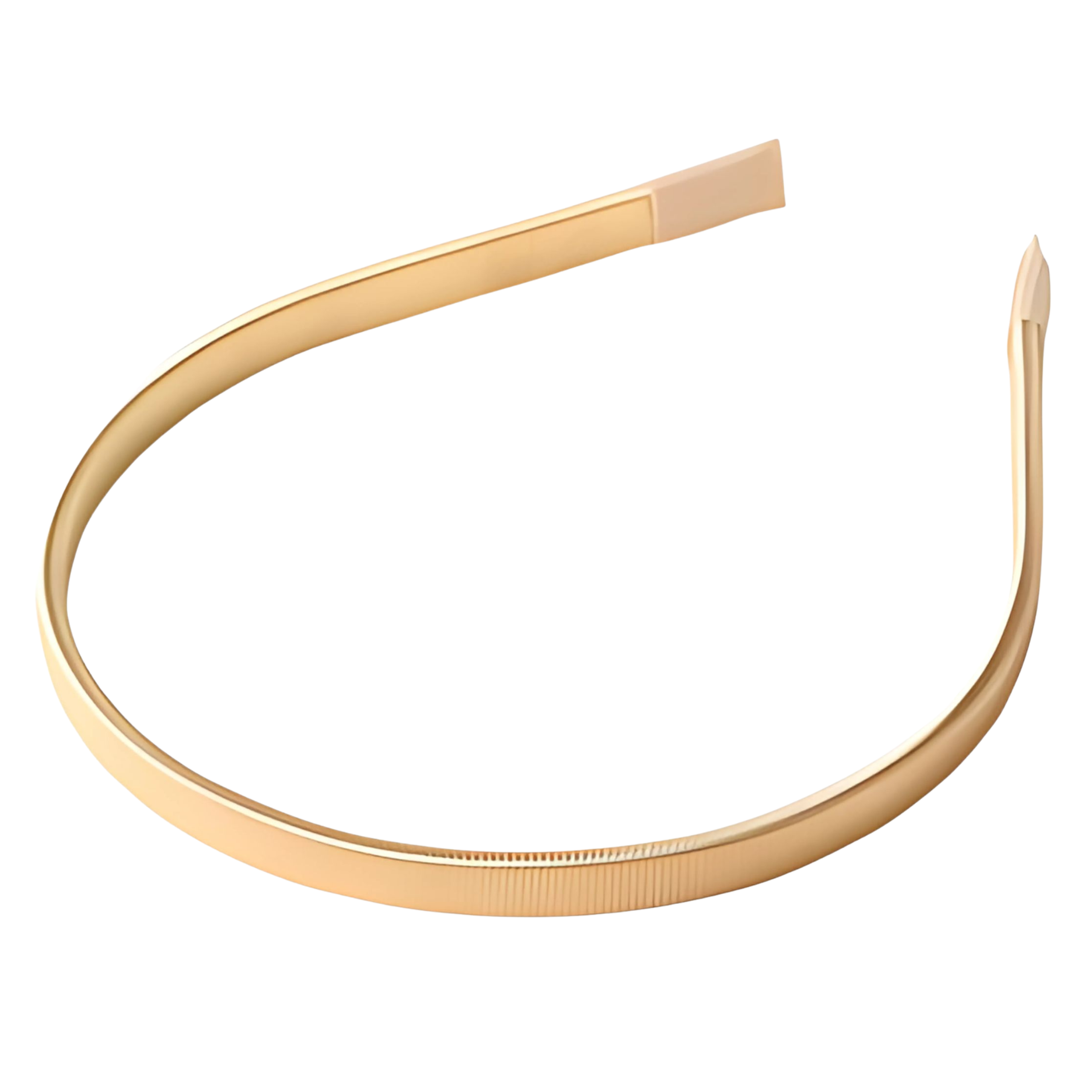 Opaska na głowę metalowa złota wąska do włosów - elegancka, nie uciska