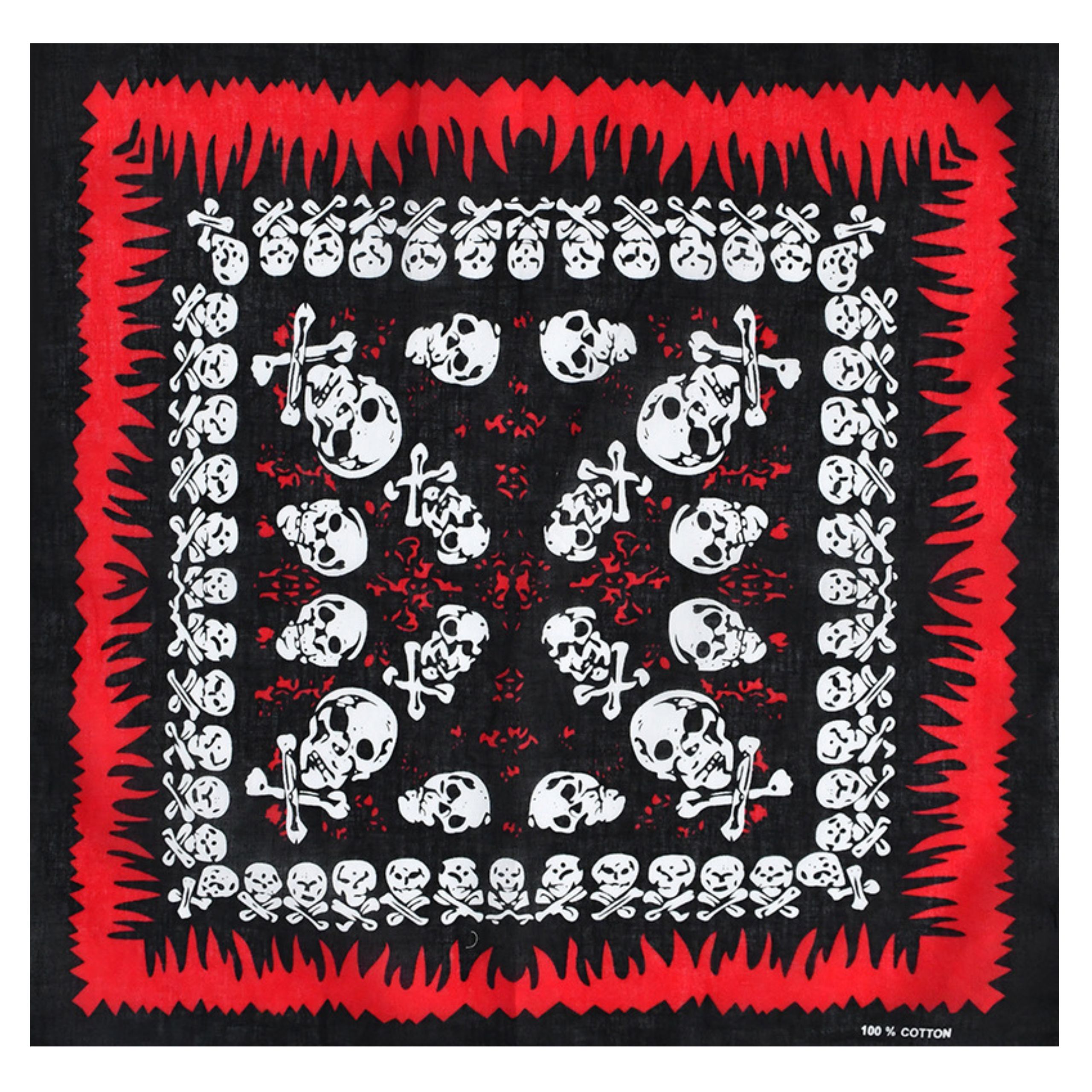 Chusta bandana na głowę czarna na szyję włosy - bawełniana, oddychająca